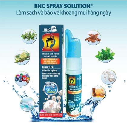 BNC SPRAY SOLUTION - Xịt mũi họng dành cho người lớn - 80ml
